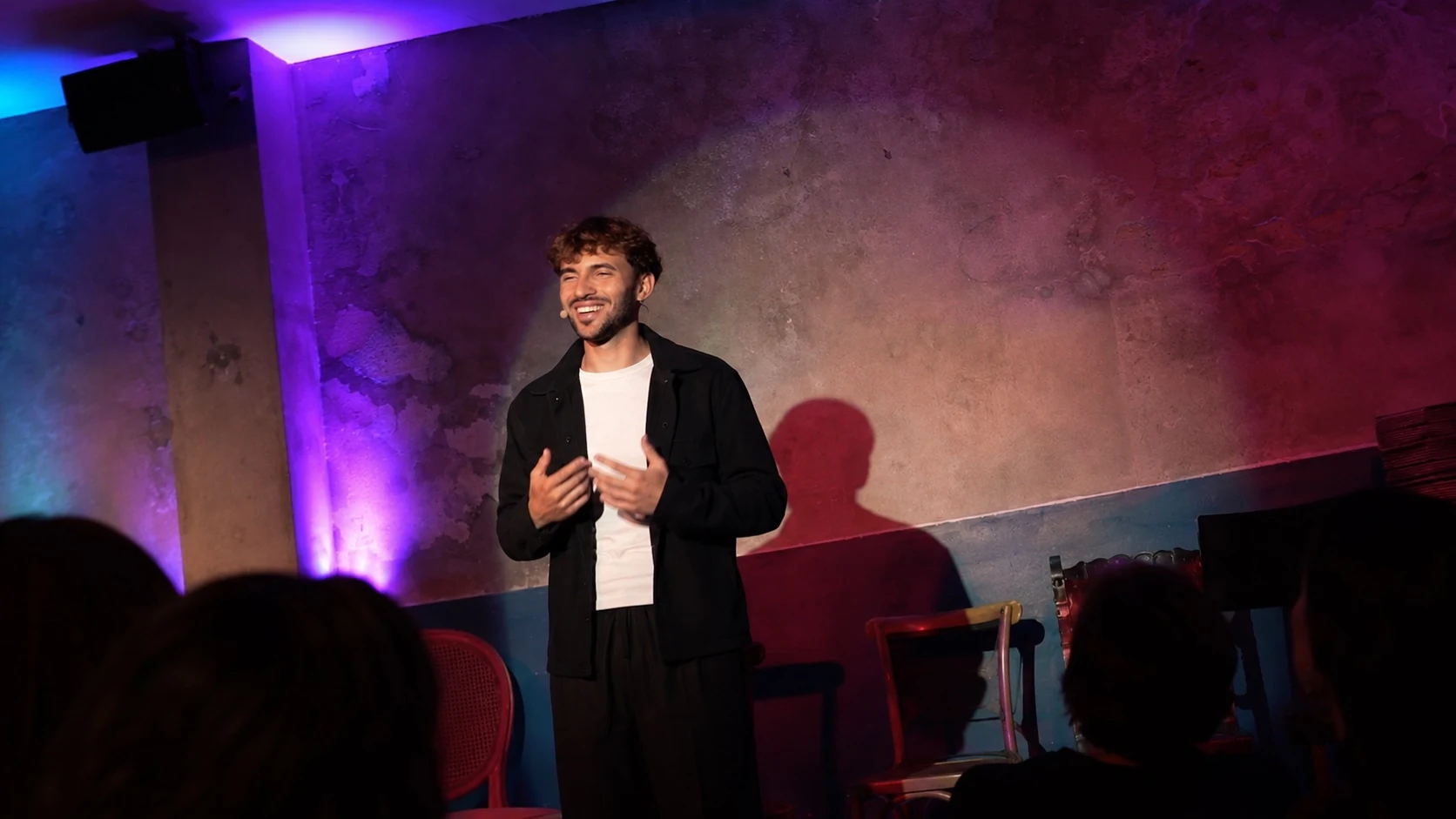 Volontaires pendant un spectacle d’hypnose avec Chris Nogala